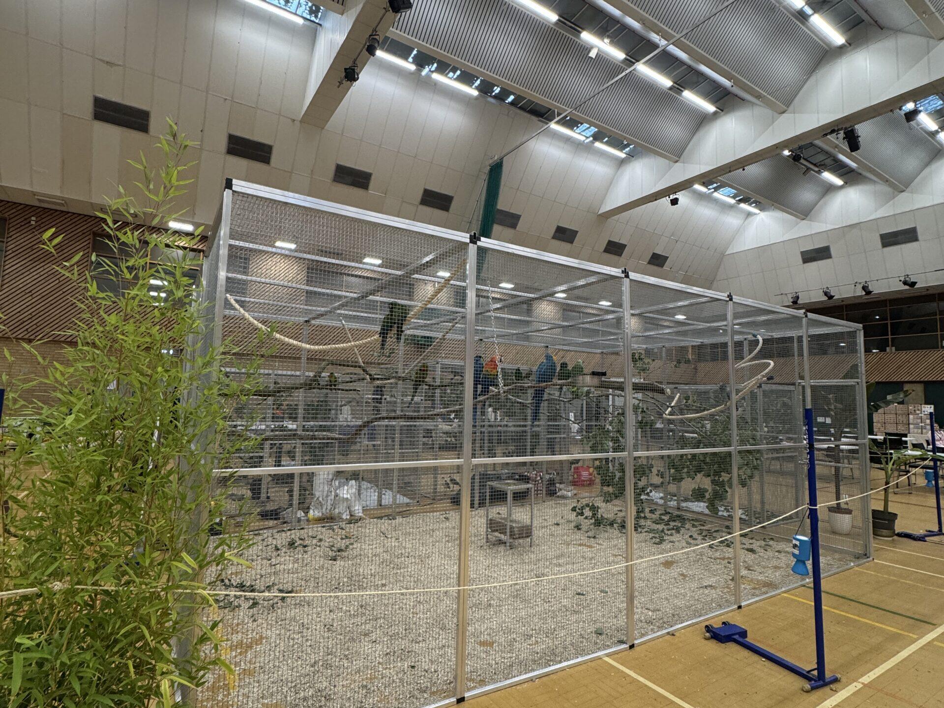 Exhibitor stands at the Tropical Bird Show supported by temporary event Wi-Fi.