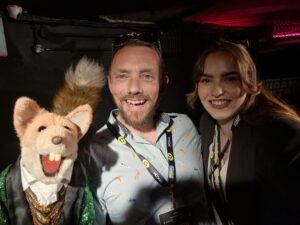 Alicia & Justin with Basil Brush